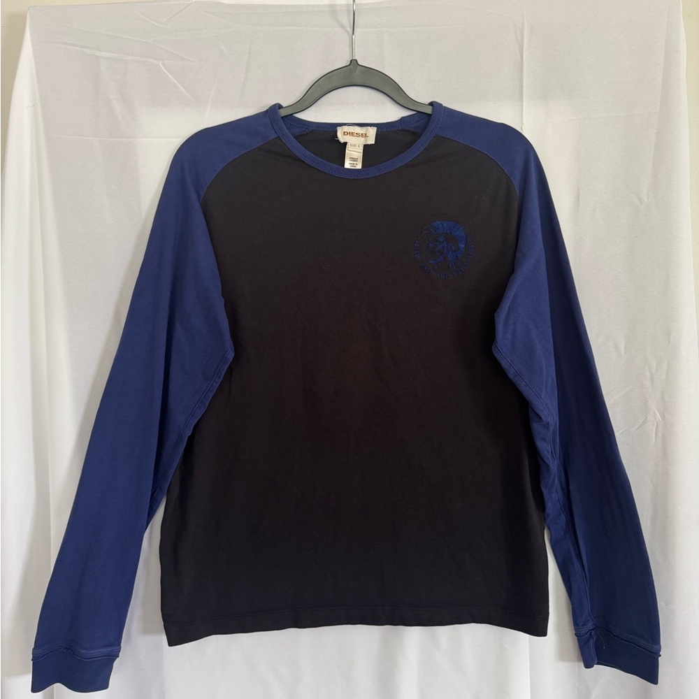 Vintage Diesel Black and Blue Long Sleeve Tee
